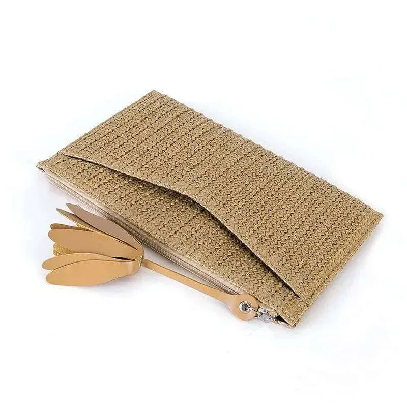 Designer 3Pcs Clutch Taschen Sommer Frauen Stroh Urlaub Große Kapazität Kreuz Reisetasche_voghion.com