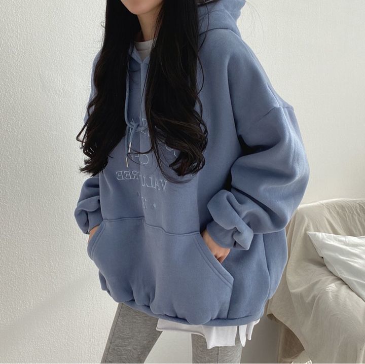 100% velvet thickened high-end fashionable hooded sweatshirt women's warmth, plus size autumn and winter, outerwear for_voghion.com