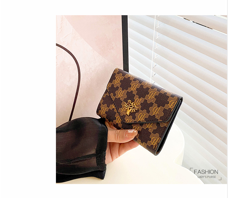 Nouvelle mode transfrontalière 2023 30% de réduction portefeuille boucle courte petit parfum design multi-carte petit portefeuille porte-monnaie_voghion.com