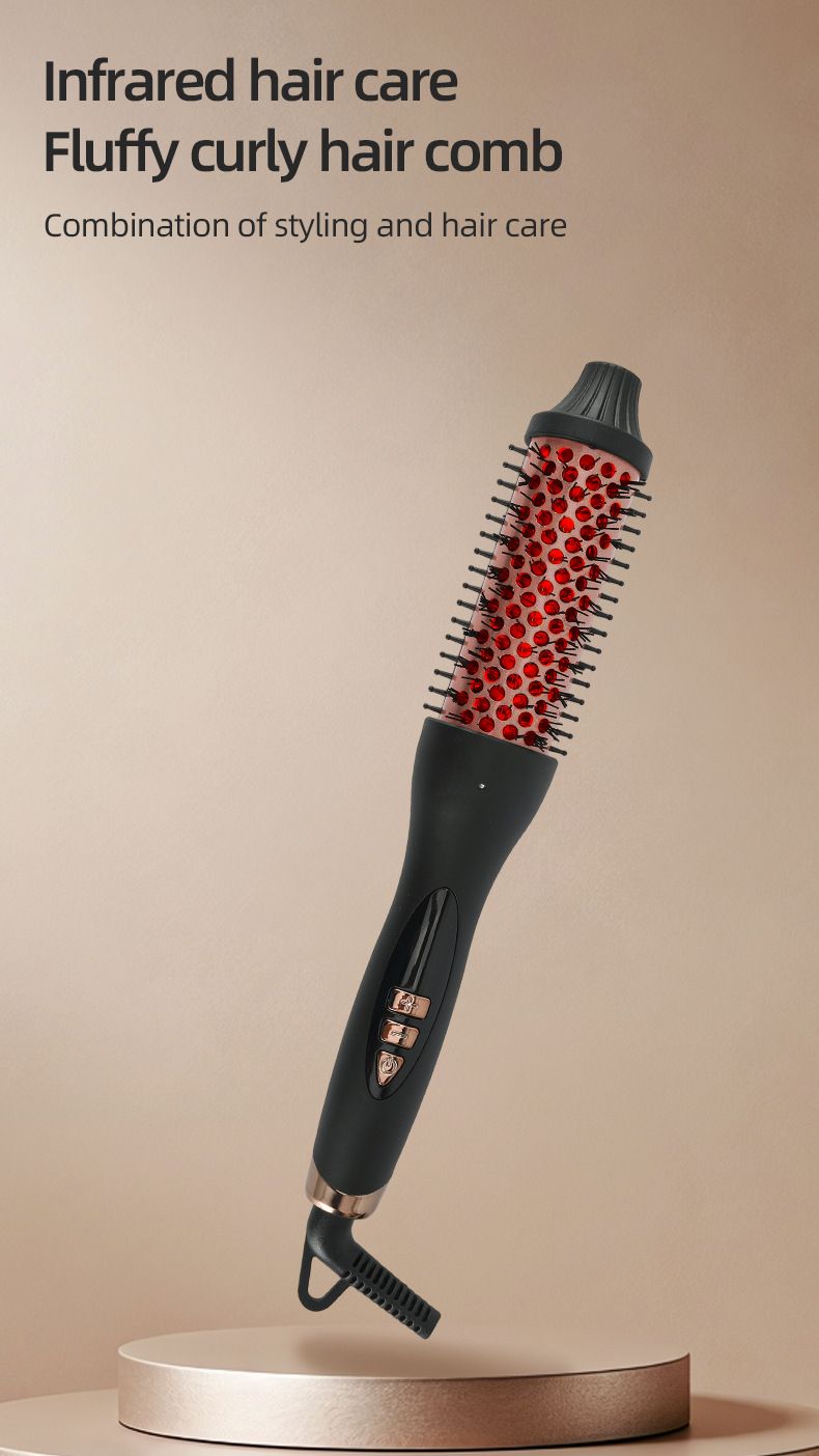 Flauschiger, doppelt verwendbarer, multifunktionaler Styling-Kamm für den Haushalt, elektrisch beheizt, für Locken_voghion.com