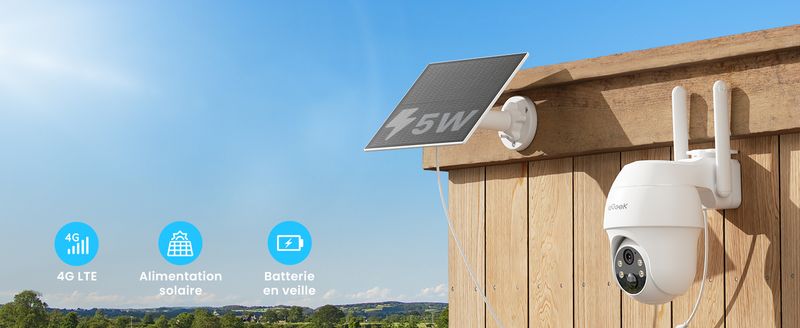 ieGeek 4G 2K HD LTE Drahtlose Solarüberwachungskamera Für Den Außenbereich, SIM-Karte Ohne WLAN, Nachtsicht, KI-Analysesystem/Wolke_voghion.com