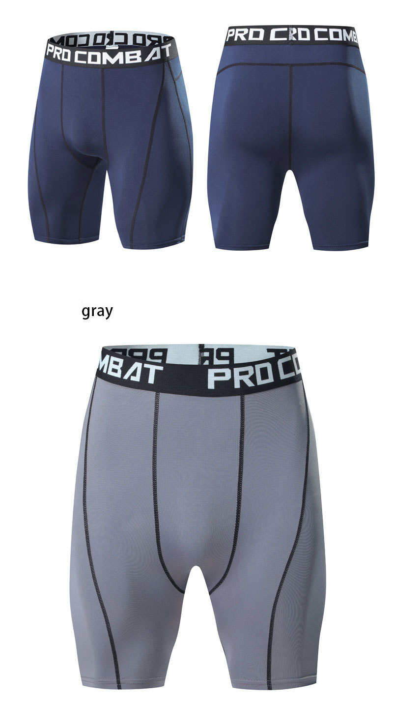 Enge Shorts für Herren, schnell trocknend, Sport-Fitness-Hose, hochelastisch, für Training, Laufstrecke, atmungsaktive Five-Cent-Leggings_voghion.com