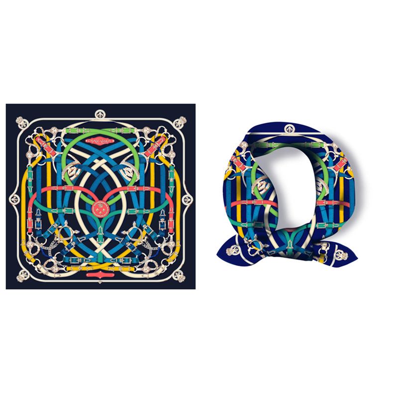 Nuova fascia per capelli in seta twill a catena 2024 Malaysia Fashion 53 cm piccola sciarpa quadrata_voghion.com