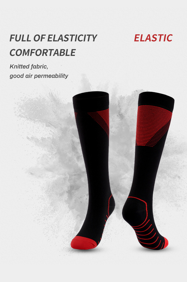 Socks new colorful striped V-shaped compression socks professional sports compression socks for men and women elastic socks fitness socks_voghion.com