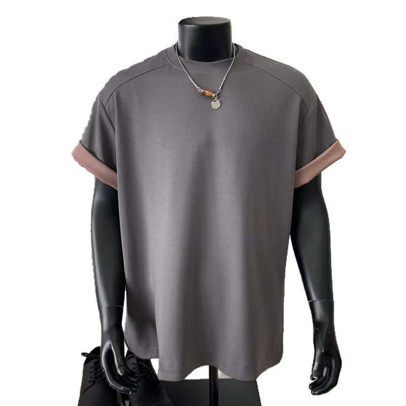 Two Tone Modal Air Layer Short T-shirt For Men In Summer 2025, New Casual Sports Base Shirt, Half Sleeved Top_voghion.com