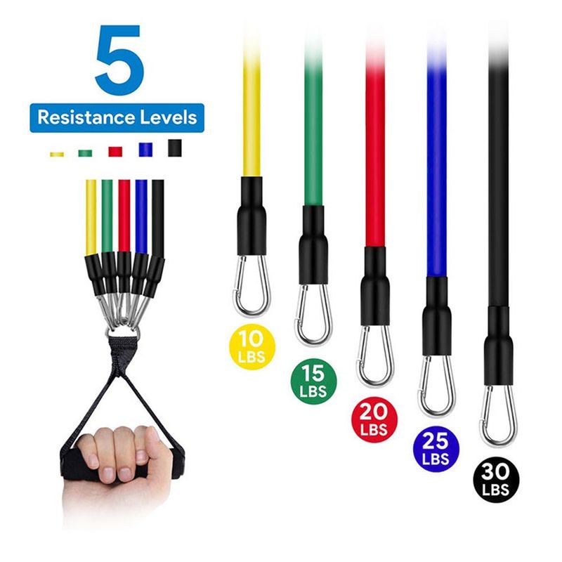 Resistance Set Bodybuilding Home Gym Equipment Professional Weight Training Fiess Elastic Rubber Bands Workout Expander_voghion.com