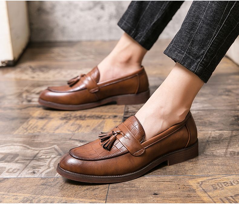 2022 Leren Casual Heren Loafers Band Slip On Mannelijke Dress Schoenen Vrijetijds Stijl Grote Maat 38-47 Goede Slijtvaste Zool_voghion.com