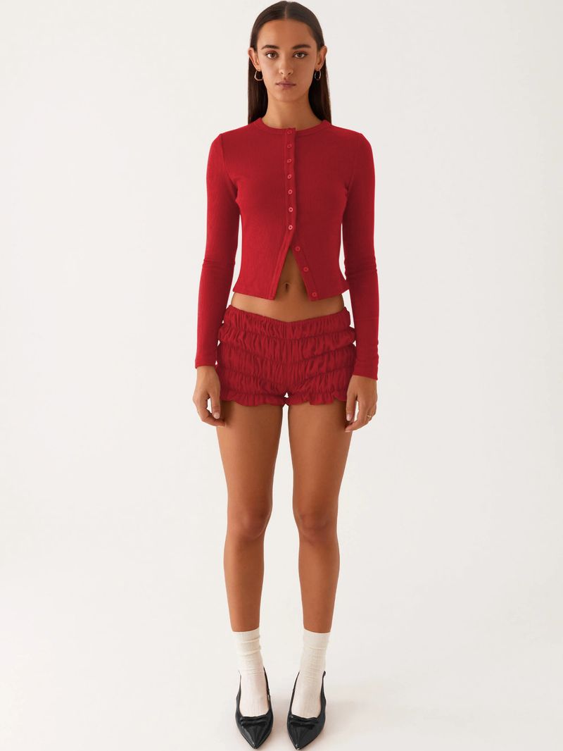 Women's Clothing Long Sleeve Button-Up Cardigan - Slim Fit Solid Color Casual Blouse For Spring & Summer_voghion.com