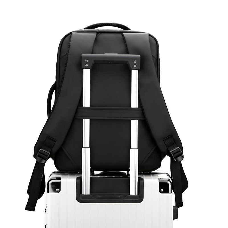 15.6inch Laptop Bag USB Interface Water-Resistant Fabric Business Men's Backpack_voghion.com