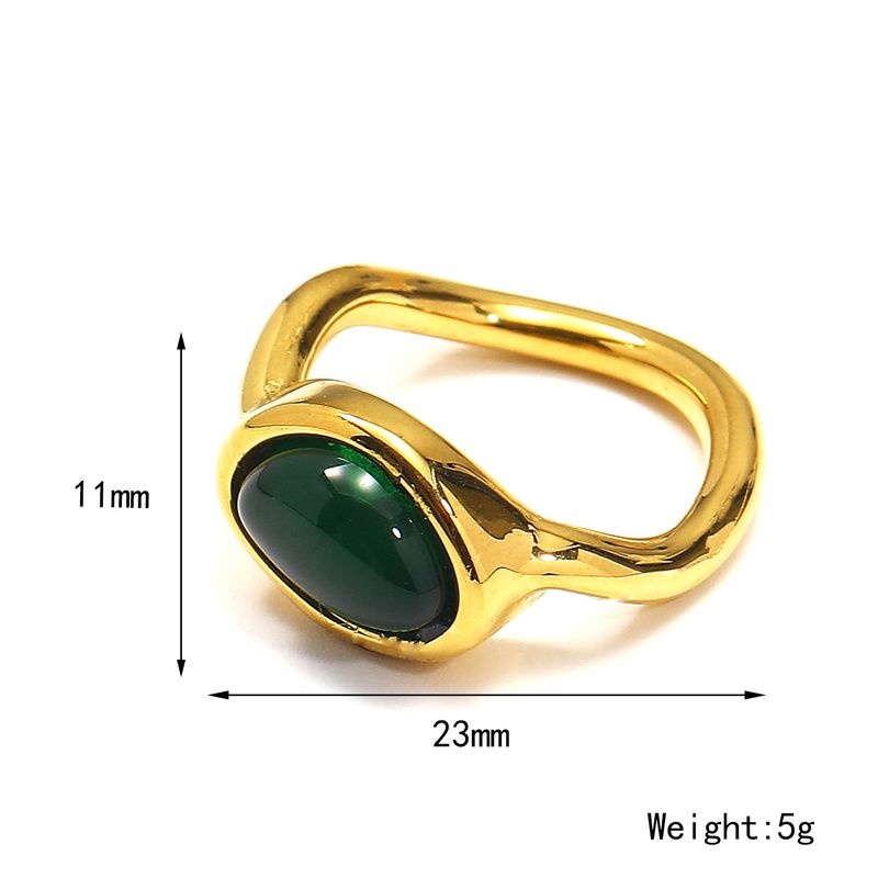 Anello portafortuna irregolare alla moda con personalità in stile INS per donna, intarsiato con zirconi, leggero, lussuoso e versatile_voghion.com