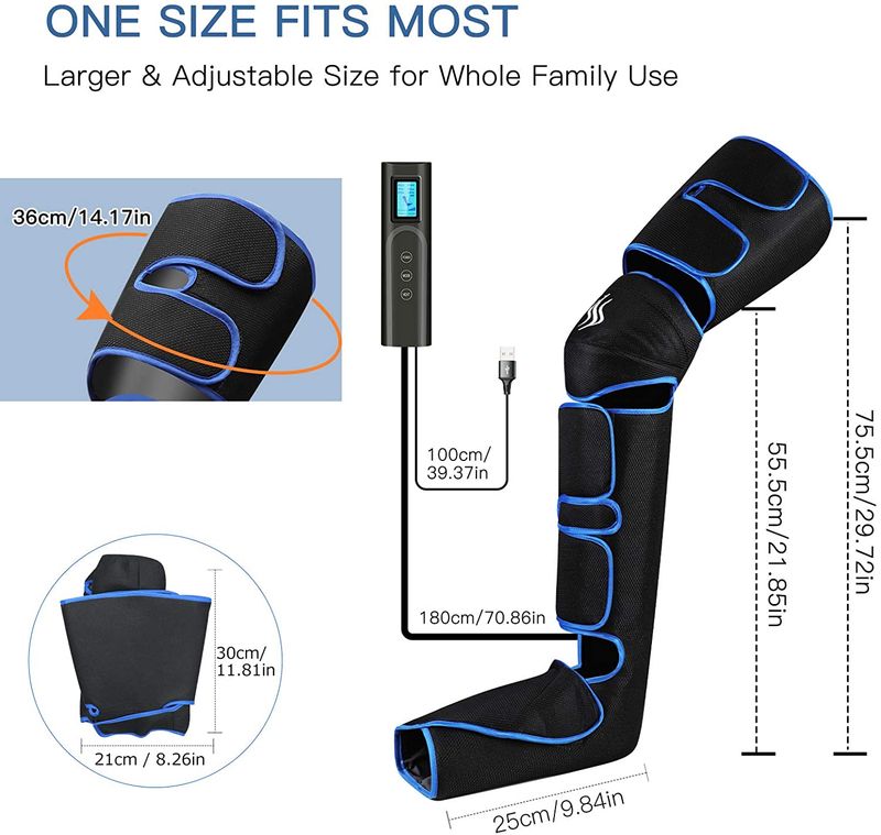 Fuß luftdruck bein massager fördert die durchblutung, körper massager, muskel entspannung, drenaj limfatic gerät 360 °_voghion.com