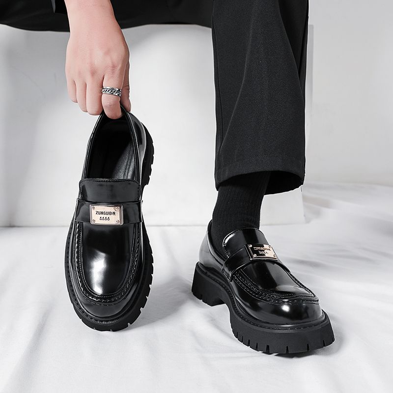 Yipin número do produto 695 novo couro de sola grossa para jovens sapatos masculinos da moda Lefu_voghion.com