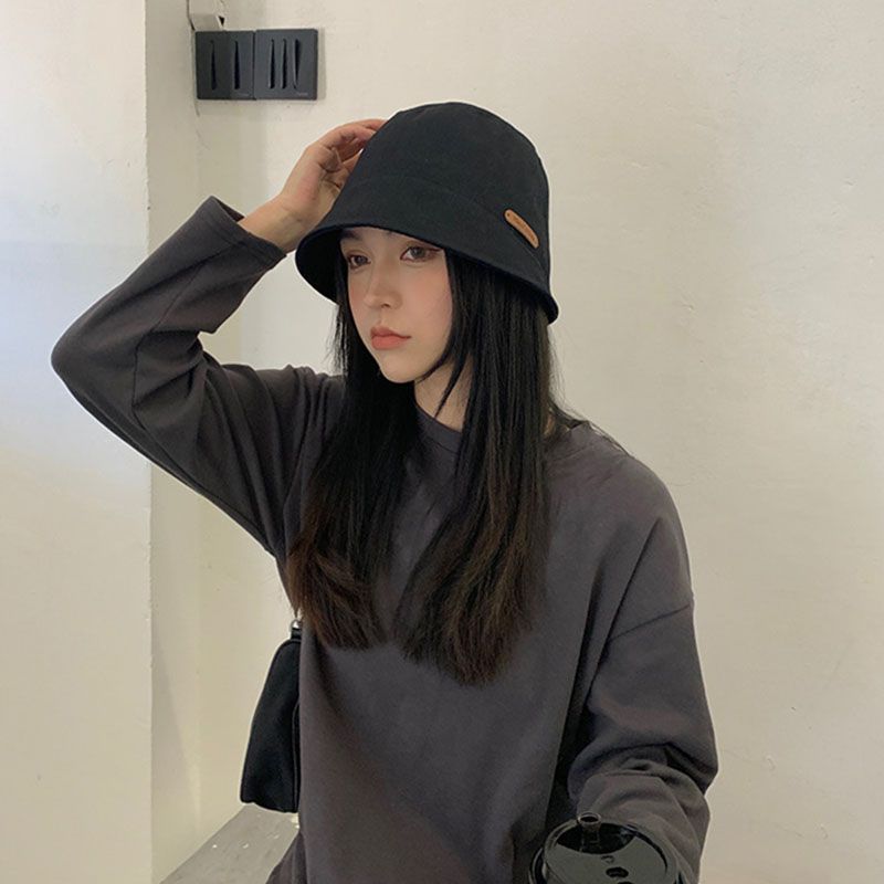 Mode Neue Japanische Frauen Eimer Hut Mode Baumwolle Einfarbig Faltbare Fischer Hüte Weibliche Sonne Schützen Becken Kappe gorras_voghion.com