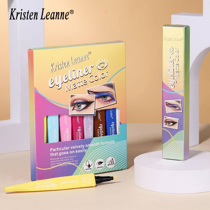 "3 STÜCK" Black Technology ultrafeiner Bleistiftkernpinsel, matt, schnelltrocknend, farbiger Eyeliner_voghion.com