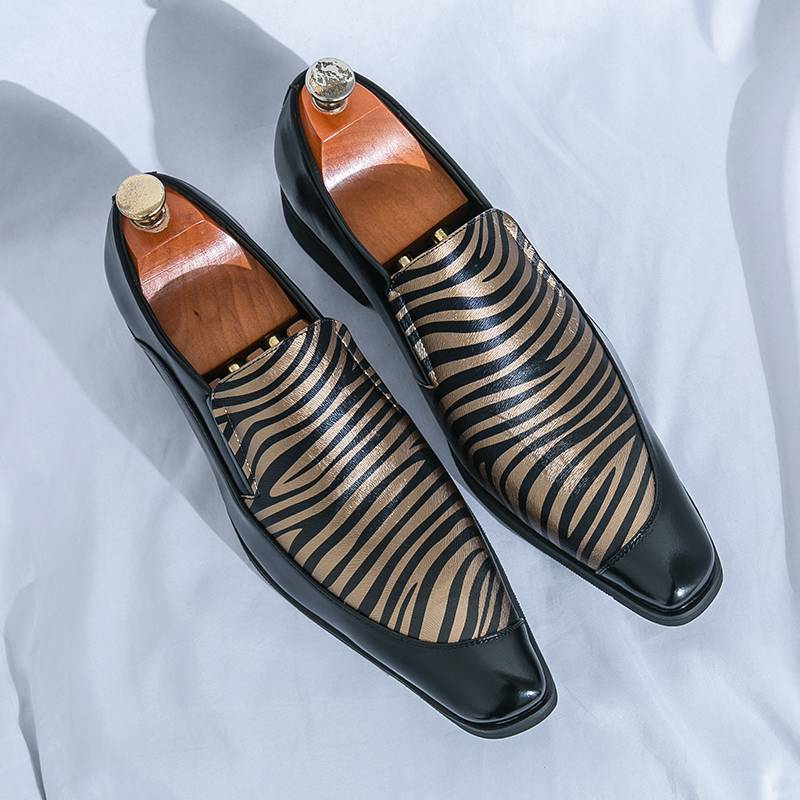 Scarpe da uomo in pelle taglie forti 46 Codice 2025 Scarpe casual formali per parrucchieri Suola in poliammide Superficie in gomma_voghion.com