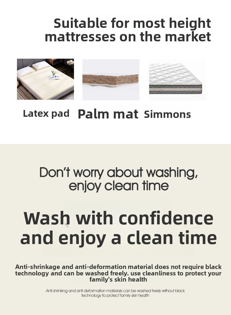 Protège-matelas matelassé en fibre de soja - Couverture complète, imperméable et antidérapant (hypoallergénique, respirant, lavable en machine)_voghion.com