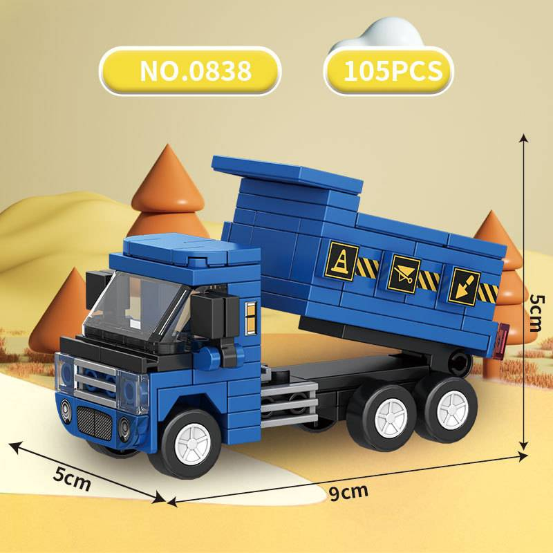 Compatible With Lego Toy Building Blocks City Transportation, Cartoon Car Assembly Engineering Car Toys Male Puzzle Model Building Blocks_voghion.com