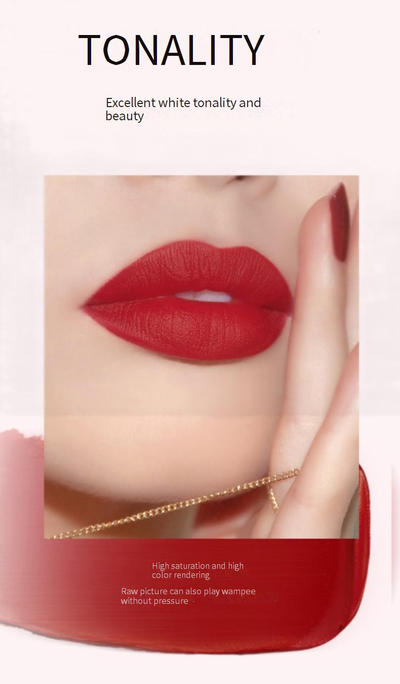 Velvet Matte Lipstick Set - 8 Long-Lasting Non-Stick Lipstick Shades, Luxe Gift Box With Pouch, High-End Orange Collection_voghion.com