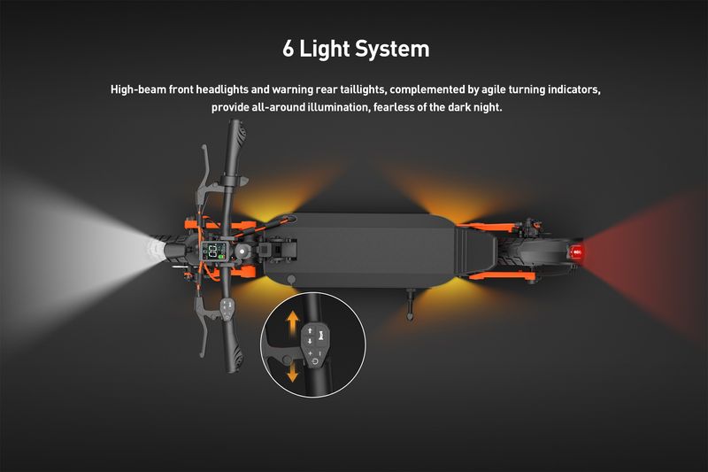 Patinete elétrico JOYOR S8-S-Z com pisca-alerta, motor duplo de 600 W, bateria de 48 V 26 Ah, pneu de 10 polegadas, velocidade máxima de 55 km/h, freio hidráulico, ideal para uso off-road._voghion.com