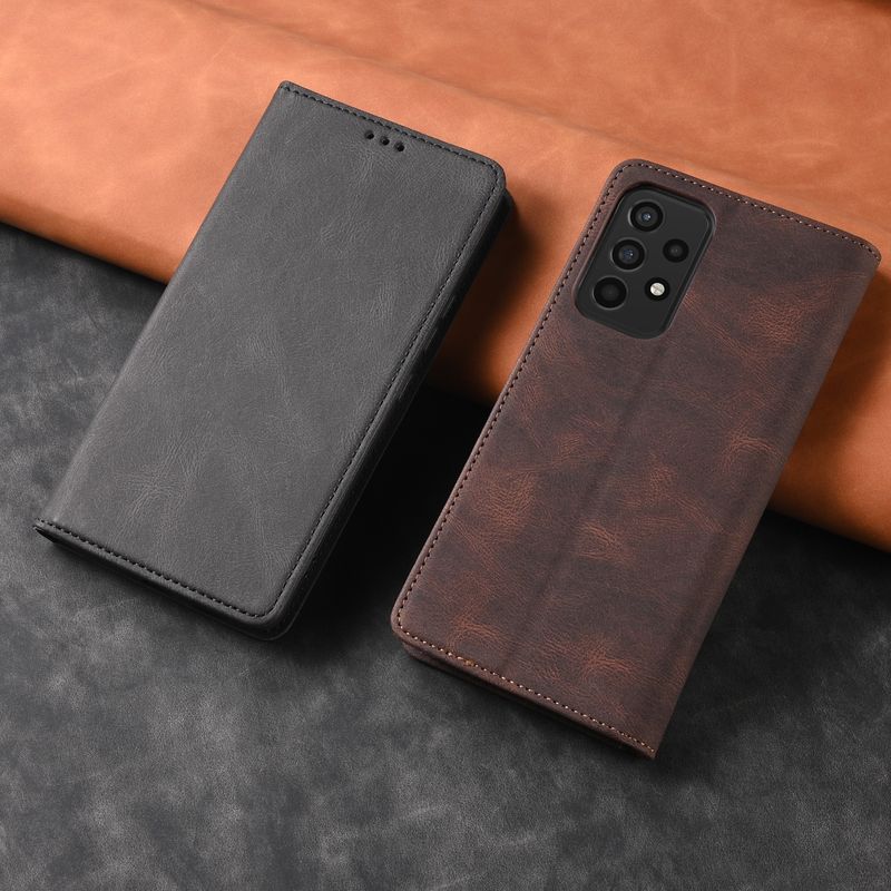 Funda tipo libro de cuero con tapa para Samsung Galaxy S23, S22, S21, S20 FE, S24 Plus, S25 Ultra, tarjetero, funda protectora_voghion.com