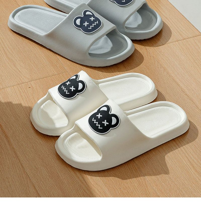 Unisex Cloud Slippers With Cartoon Designs - Soft EVA Bath Slides, Anti-Slip Indoor/Outdoor House Shoes For Couples, Comfortable Memory Foam Footwear_voghion.com