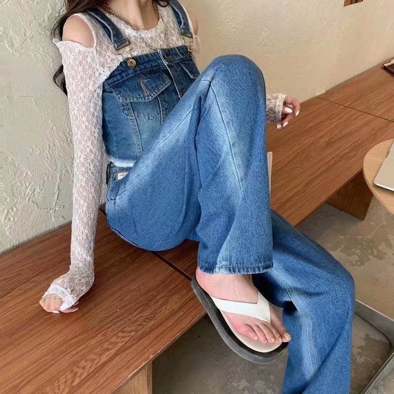 Amerikanesch Stil pummeleg MM Plus Size Jeans fir Fraen am Fréijoer an Hierscht, héich Taille, schlank Gradient riicht breet Been_voghion.com