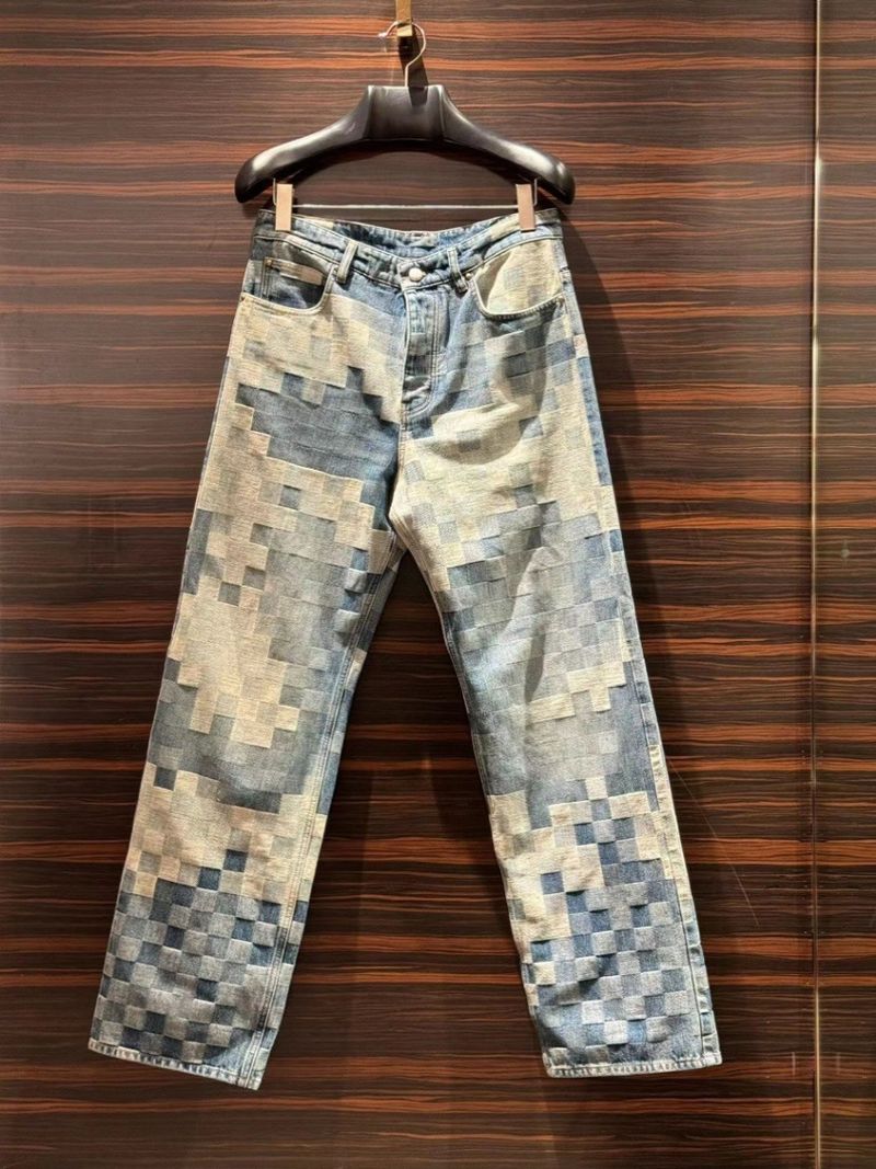 Herenkleding Heren Denim Pak, Buitensport Casual Trendy Merk Broeken en Jassen, Een Set Bijpassende Knappe, Modieuze En Coole Outfit_voghion.com