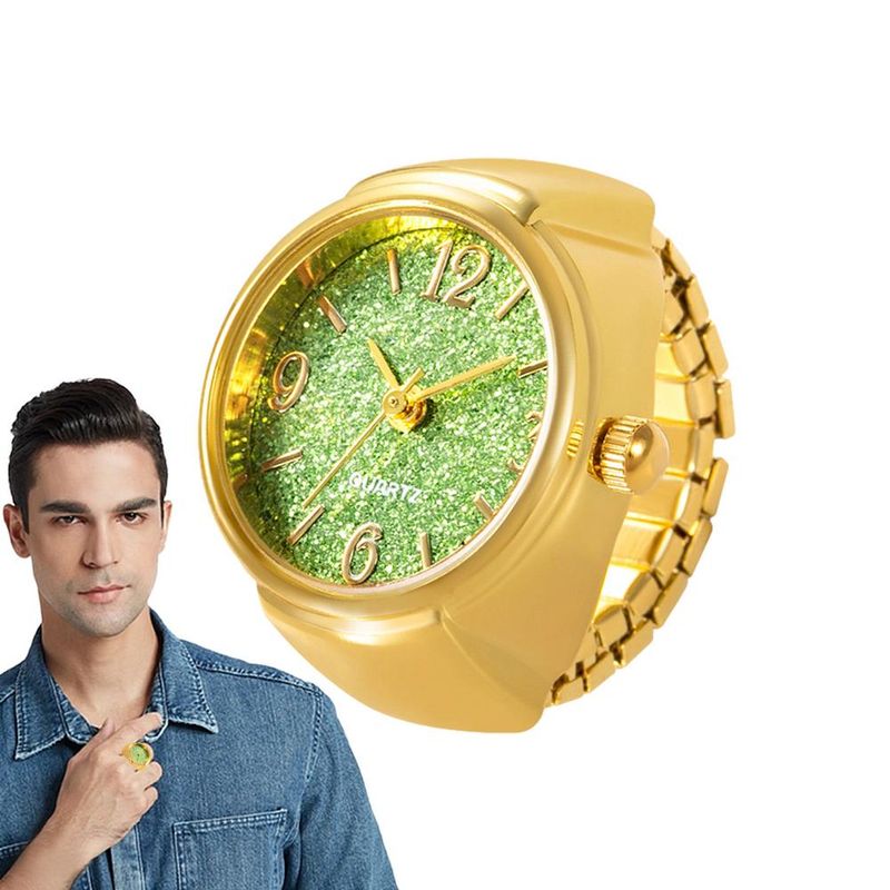 2025 New Arrivals Kvinder Forskellig grafik Urskive Quartz Analog Creative Rustfrit Stål Rem Cool Quartz Finger Ring Watch_voghion.com