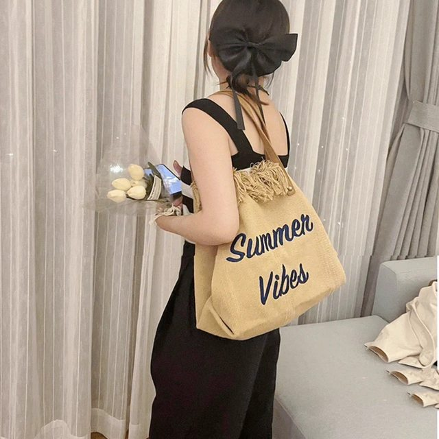 Handtasche Fraebeutel Design Einfach Nisch Rees Strandbeutel Quasten Buschtaf Broderie Moud Grouss Kapazitéit Schëllertaschen 2022_voghion.com