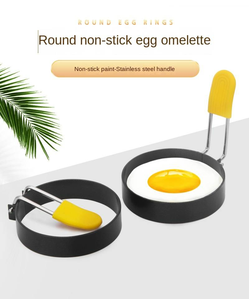 Set de 4 tigaie pentru ouă, forme de inimă și flori, formă rotundă de stea, inele antiaderente pentru ouă_voghion.com