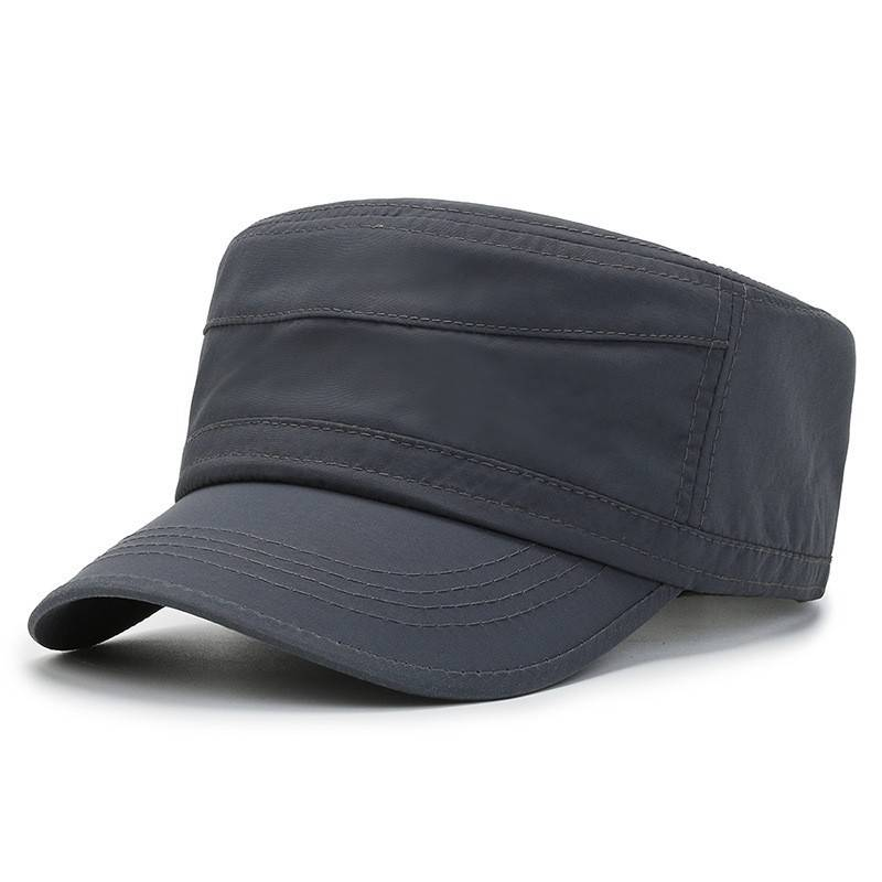 Hat Men Summer Outdoor Sun Protection Flat Cap Casual Men's Military Cap Style Sun Hat_voghion.com