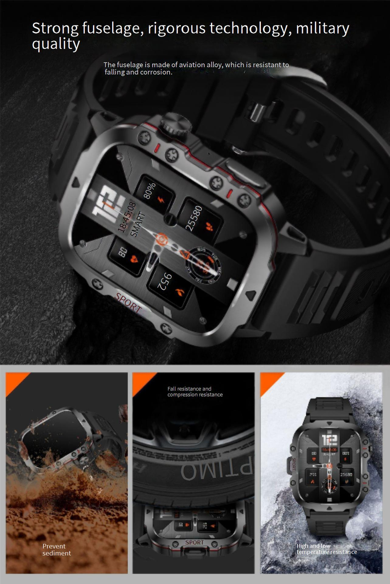 Smart Watches New QX11 Smart Watch Bluetooth Call Heart Rate Blood Pressure Body Temperature Monitoring Outdoor Three Proof Health Sports_voghion.com