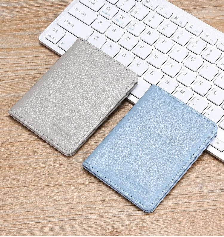 Card Bag Card Cases Genuine Leather Card Holder Ultra Thin Multi Card Slots High ID Anti Demagnetization Compact Driver's License Leather Case_voghion.com
