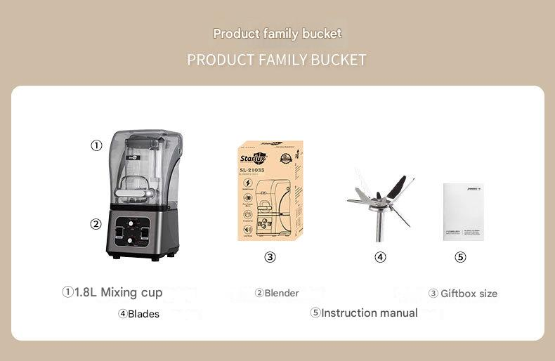 AgileLife Household Blender All-Copper Motor Commercial Multi-Function Soymilk Maker Fruit And Vegetable Blender_voghion.com