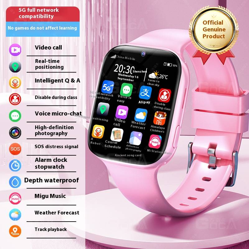 5G Smart Watch For Kids & Teens With HD AMOLED Screen, GPS Tracking, SIM Card Support, Parental Controls & Contactless Payment_voghion.com