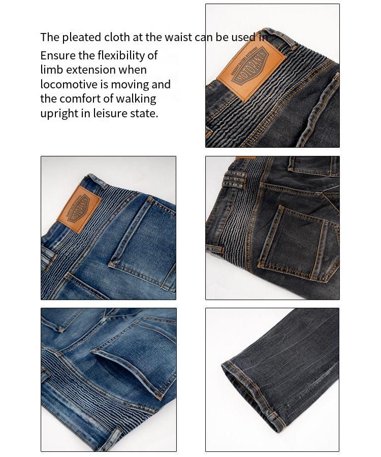 Motorcycle Kevlar Riding Pants With Dual Zippers, Stretch Denim Jeans For Men & Women, Slim Fit, All-Season Protection For Bike & Racing_voghion.com