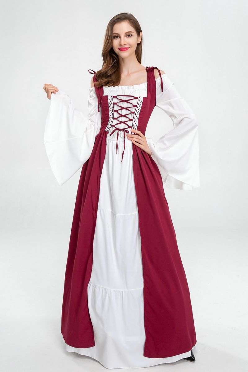 Halloween Costume European American Medieval Renaissance Cosplay Cosplay Dress Costume Plus Size_voghion.com