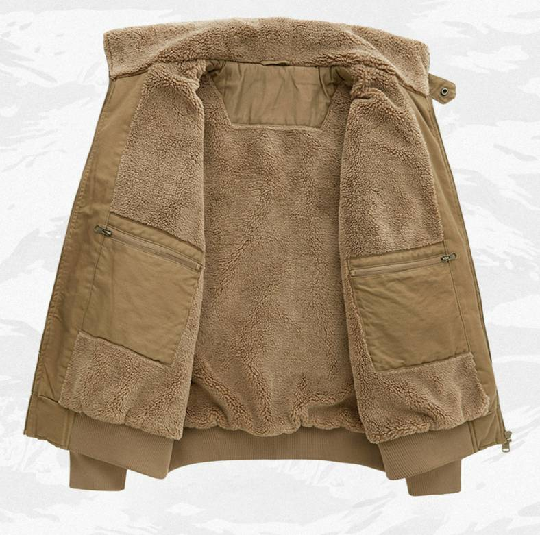 Men's Clothing Autumn And Winter New Style Lambskin Jacket Workwear Men's Plus Velvet Thickened Cotton Coat Warm Lapel Cotton Casual Cotton Coat_voghion.com