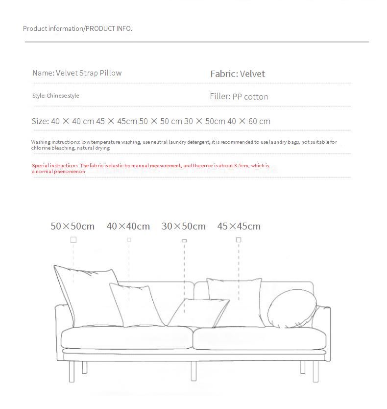 Samt-Kissenbezug mit Einsatz - Nordisches minimalistisches Einfarbiges Kissen für Sofa, Büro, Wohndekor_voghion.com