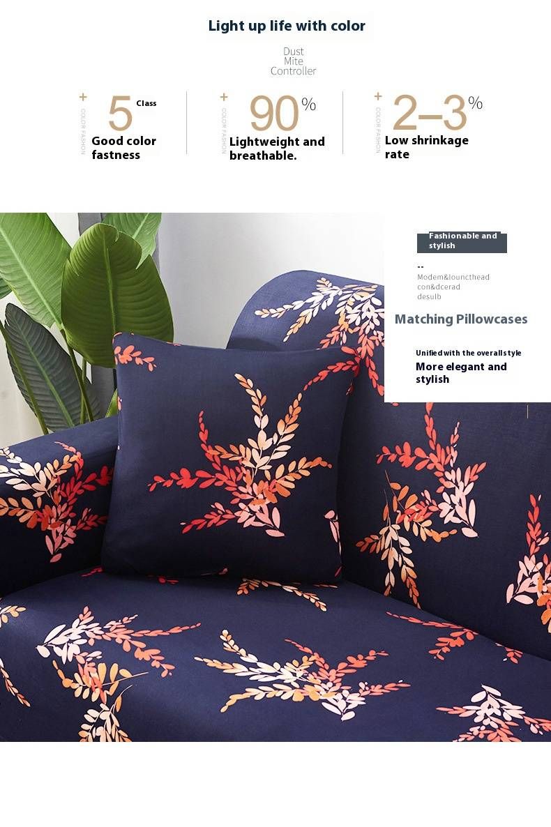 Copridivano Floral Elegance - Copridivano elasticizzato 95% poliestere 5% spandex con motivi botanici (da 90x140 cm a 235x300 cm)_voghion.com