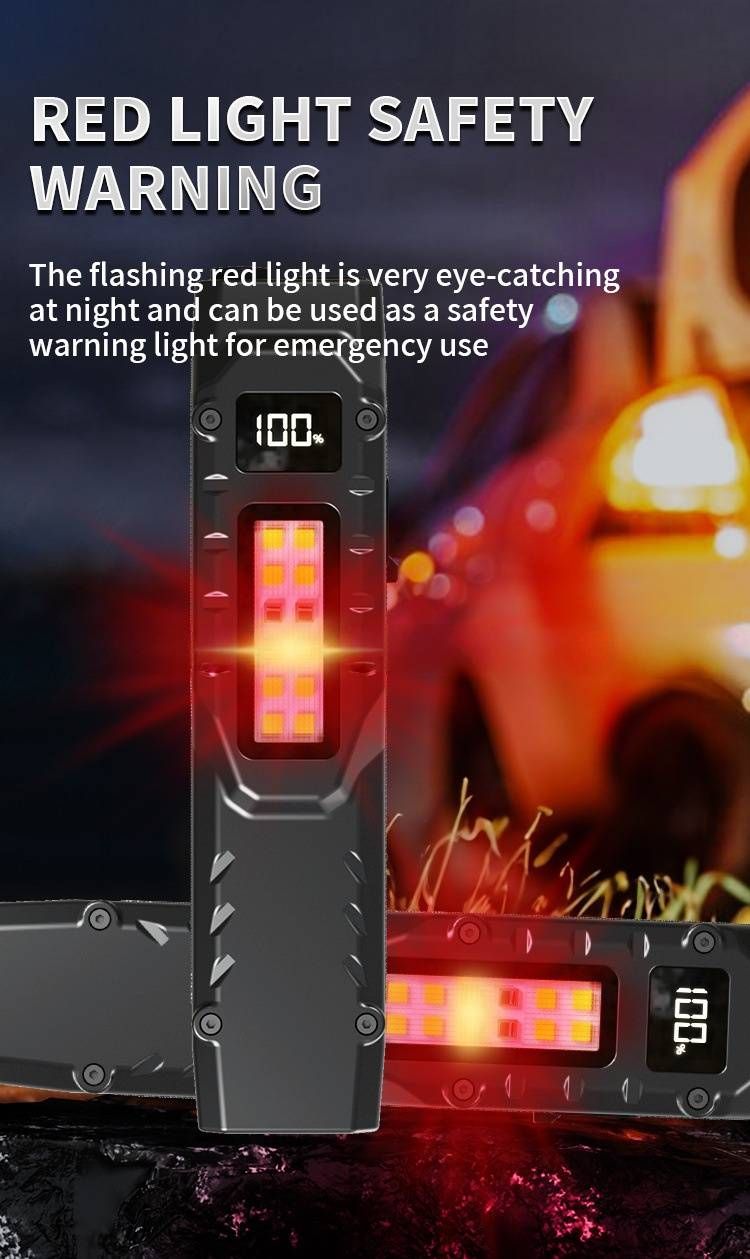 Tactical Flashlight With Clip, Triple-Light Modes, Ultra-Thin & Rechargeable, 200m Beam Distance, Pocket-Sized LED Torch For Outdoor, Camping_voghion.com