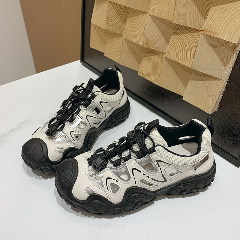 Breathable Outdoor Hiking Shoes For Women, Summer Ugly Cute Clog Sandals With Hollow Design_voghion.com