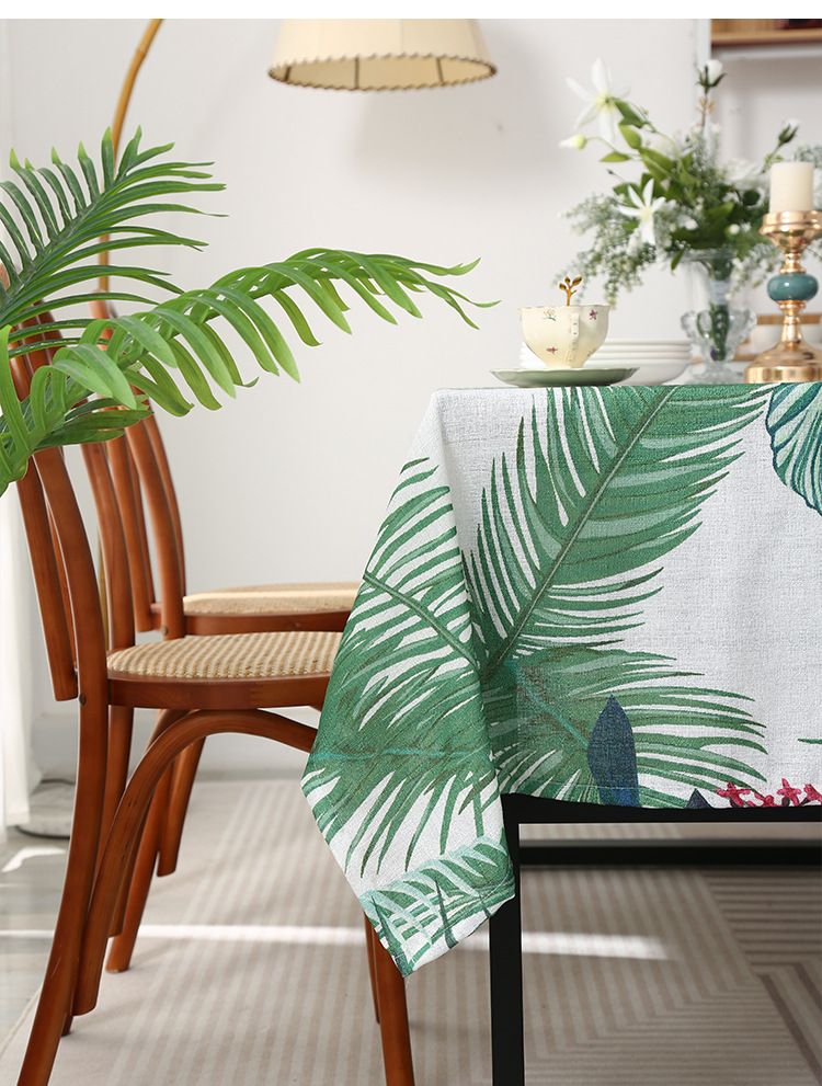 Tovaglia geometrica scandinava – Copritavolo rettangolare in poliestere resistente all'olio e al calore con design antiscivolo, durevole ed elegante_voghion.com