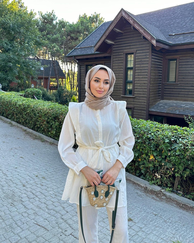 Women's autumn wrinkled long-sleeved lace-up shirt straight long casual suit_voghion.com