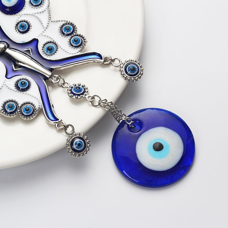 Přívěsek na klíče s modrým motýlem, přívěsek s ďáblovým okem, dárková dekorace na zeď ze slitiny, přívěsek na dekoraci dveří a oken._voghion.com