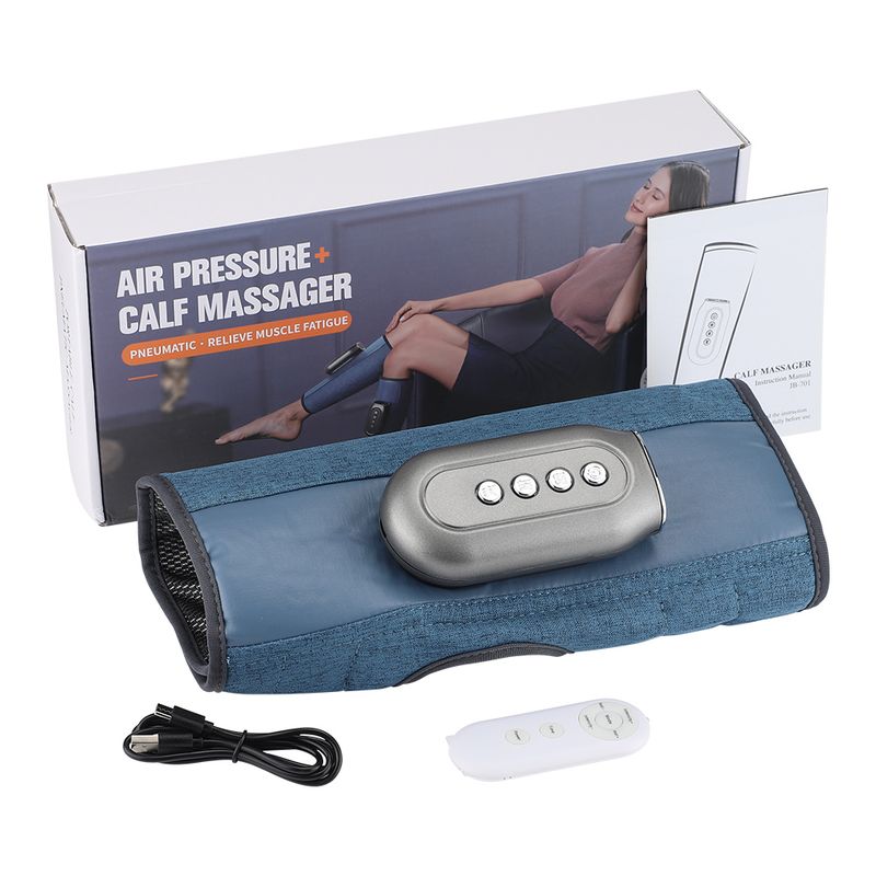 Masajeador de pantorrillas recargable con control remoto, eléctrico, para aliviar la fatiga, con compresas calientes de 3 niveles y presión de aire._voghion.com