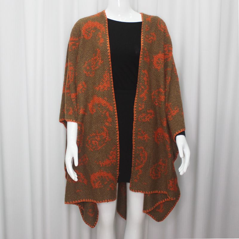 2024 New Spring And Autumn Ethnic Style Large Shawl Cape Travel Fashion Outfit Air Conditioning Vest_voghion.com