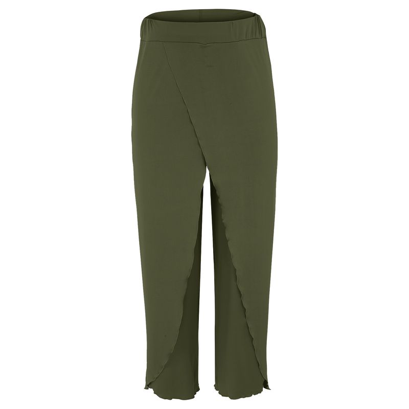 Hot Selling Damme Plus Size Wide Leg Hosen Loose Fiess Dance Yoga Split Hosen Weiblech Elastesch Wasit Casual Workout Solid Summer_voghion.com