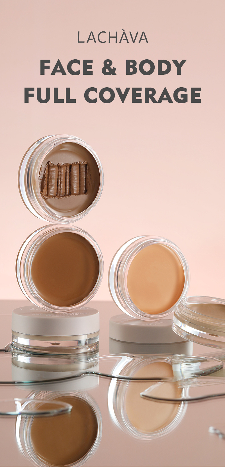 LACHAVA Periorbitale Augenringe, langanhaltender, nicht klebender Puder, 15-Farben-Concealer, Grundierungs-Make-up_voghion.com