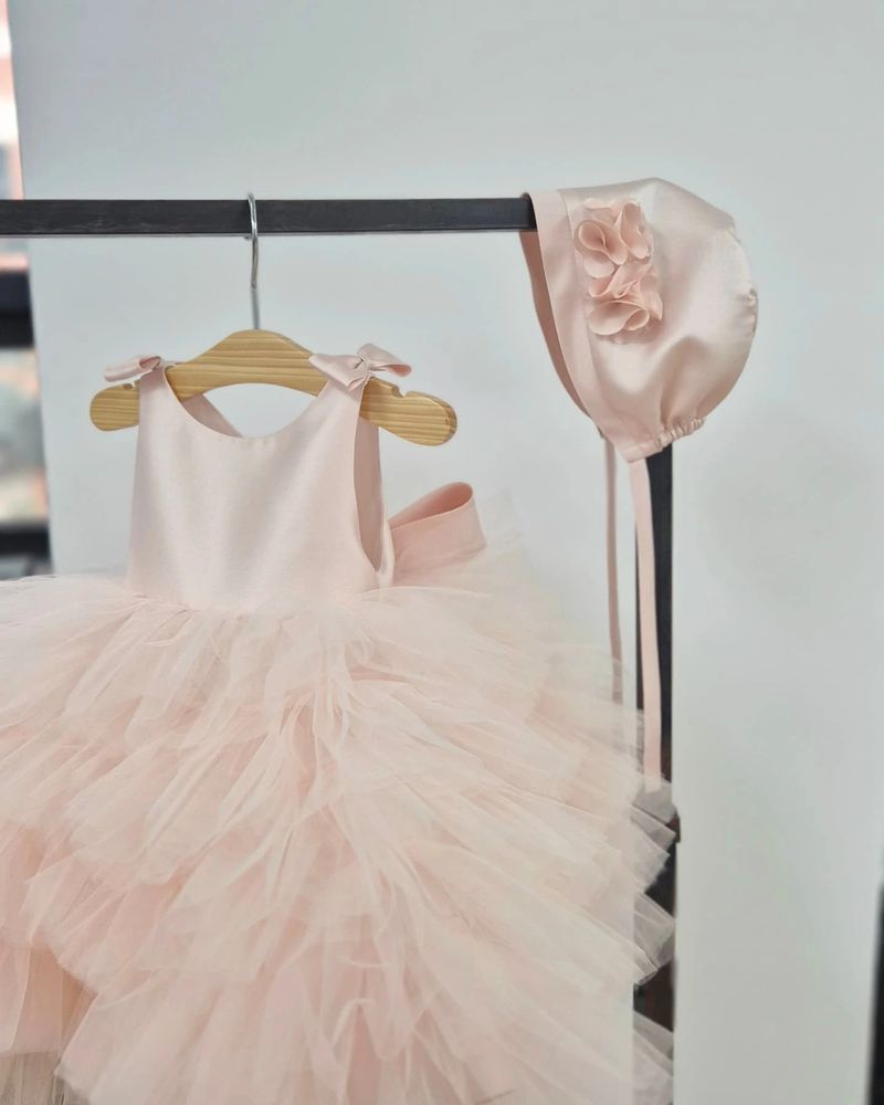 Abito per il primo compleanno della neonata in stile coreano - Abito da principessa in soffice tulle per Zhua Zhou e Cake Smash_voghion.com